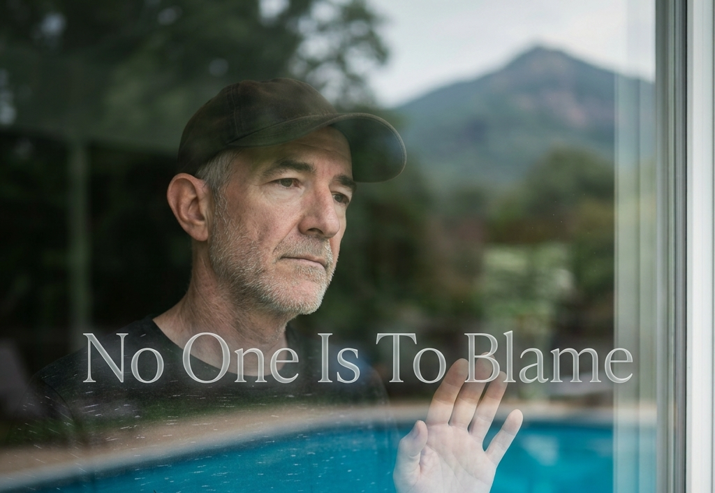 no one is to blame banner